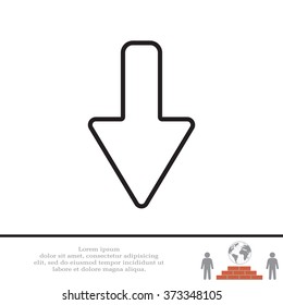 Arrow down line icon