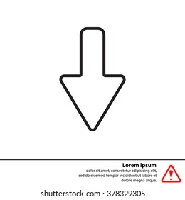 Arrow down line icon