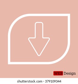 Arrow down line icon