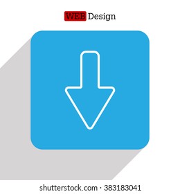 Arrow down line icon