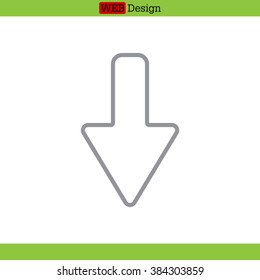 Arrow down line icon