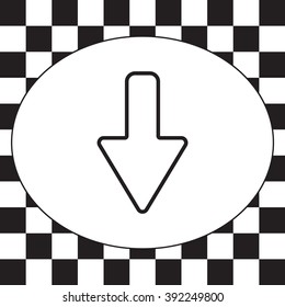 Arrow down line icon