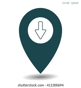 Arrow down line icon