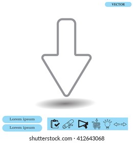 Arrow down line icon