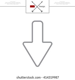 Arrow down line icon