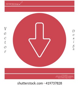 Arrow down line icon