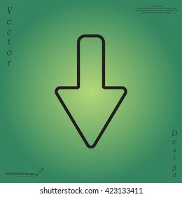 Arrow down line icon