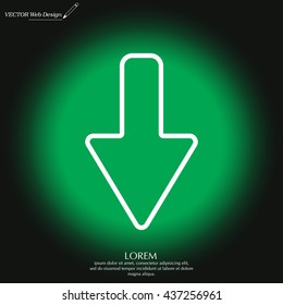 Arrow down line icon