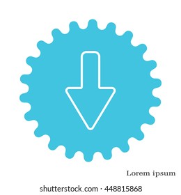 Arrow down line icon