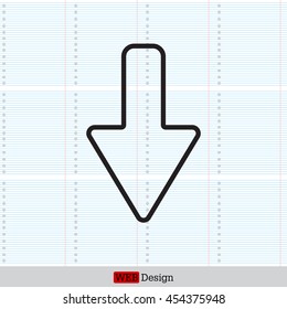 Arrow down line icon