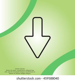 Arrow down line icon