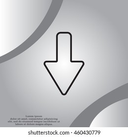 Arrow down line icon