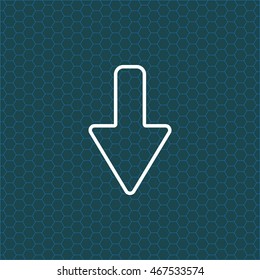 Arrow down line icon