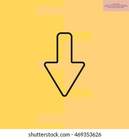 Arrow down line icon