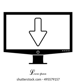 Arrow down line icon