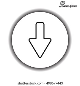 Arrow down line icon
