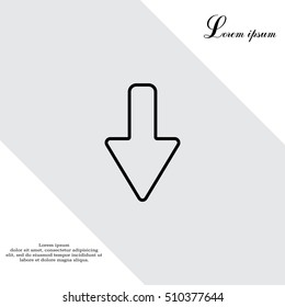 Arrow down line icon