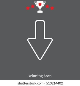 Arrow down line icon