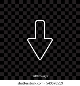 Arrow down line icon