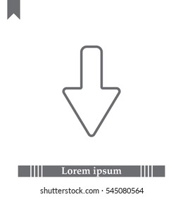 Arrow down line icon