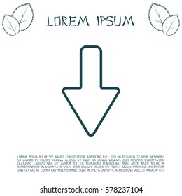 Arrow down line icon