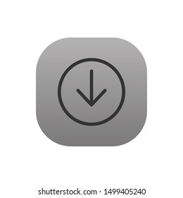 Arrow down  - Line Vector Icon