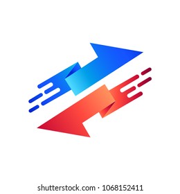 Arrow Up And Down Logo Template