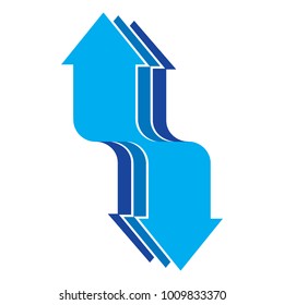 arrow up or down logo for web business