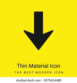 Arrow Down minimal bright yellow material icon