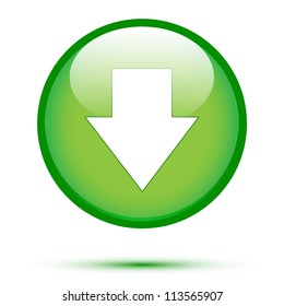 Arrow down on green button