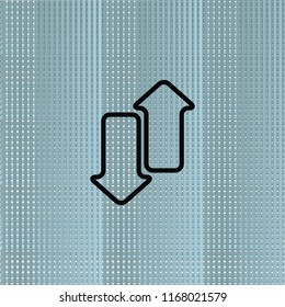 Arrow up down outline icon, web design element