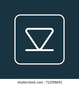 Arrow Down Outline Symbol. Premium Quality Isolated Bottom Element In Trendy Style.