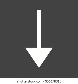 Arrow, down, pointer icon vector image. Can also be used for arrows. Suitable for mobile apps, web apps and print media.