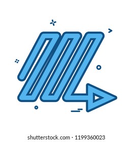 arrow down right ups icon vector design