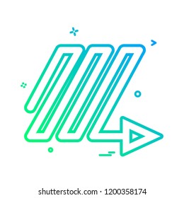 arrow down right ups icon vector design