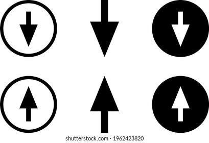 Arrow Up and Down Set Icon In Trendy Design Vector Eps 10