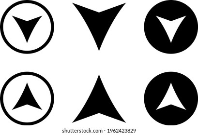 Arrow Up and Down Set Icon In Trendy Design Vector Eps 10
