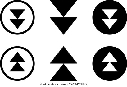 Arrow Up and Down Set Icon In Trendy Design Vector Eps 10