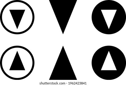Arrow Up and Down Set Icon In Trendy Design Vector Eps 10