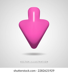 Mit Schatten im realistischen 3D-Design aufwärts drehen, im Plastikkarikaturenstil aufreißen. Zeige, um eine Aktion oder Richtung auszuwählen.