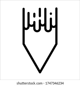 ARROW DOWN SIGN. CAN BE USED TO POINT TO WHERE SOMETHING IS.