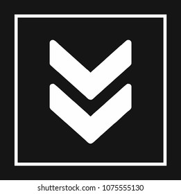 arrow down sign icon