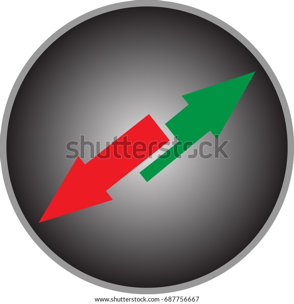 Arrow Down Stock Trading Concept Forex Stock Vector Royalty Free - 