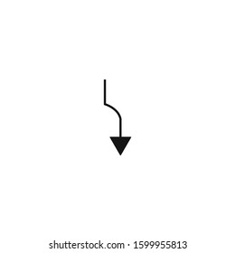 Arrow Down Symbol vector icon