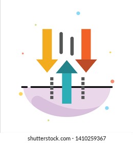 Arrow, Down, Up, Upload, Download Abstract Flat Color Icon Template