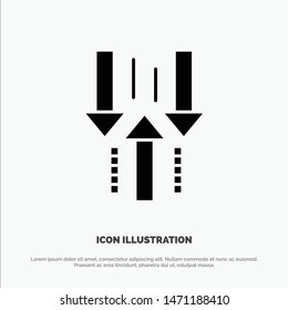Arrow, Down, Up, Upload, Download solid Glyph Icon vector. Vector Icon Template background