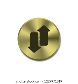Arrow up down  vector button, web design element