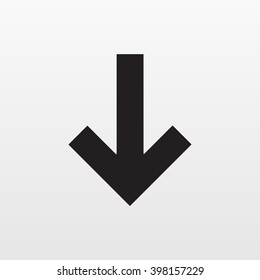 Arrow down vector. Downgrade icon. Trendy symbol for website design, web button. Logo illustration.