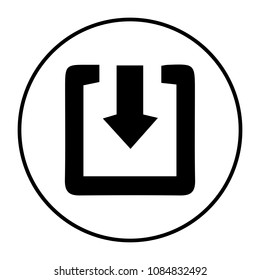 arrow down vector icon