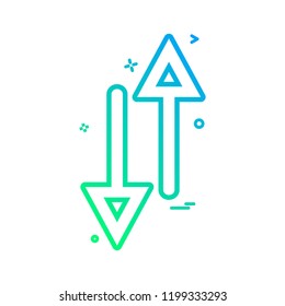 arrow up down way icon vector design